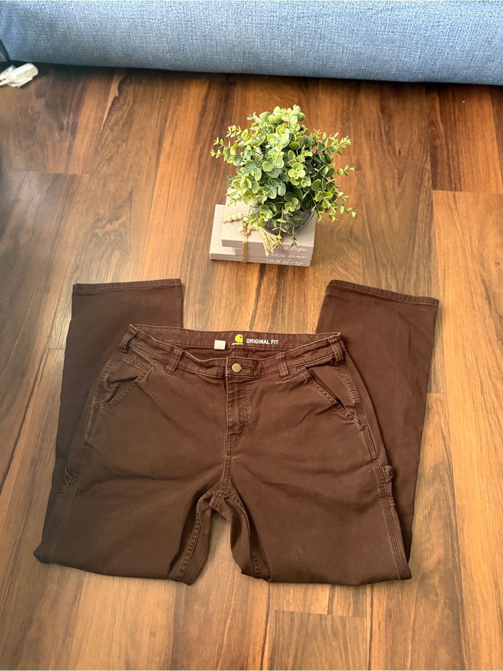 Carhartt Men's Relaxed Brown Work Jeans